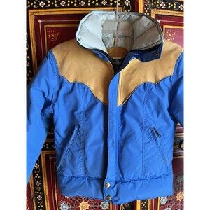 Rocky Mountain Featherbed Leather Down Gortex Ski Parka, Jacket ‘70’s Women’s XS